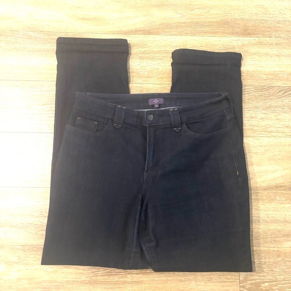 NYDJ HAYDEN STRAIGHT LEG JEANS IN BLUE DARK WASH *10063 Size 14 - Picture 5 of 8